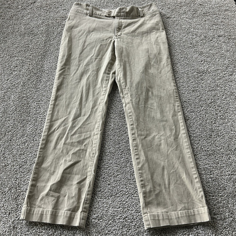 Lee Pants Womens 10 Beige Twill Chino Straight Leg Stretch Pockets Casual Style